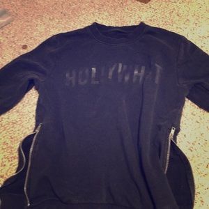 Black hollywhat hoodie